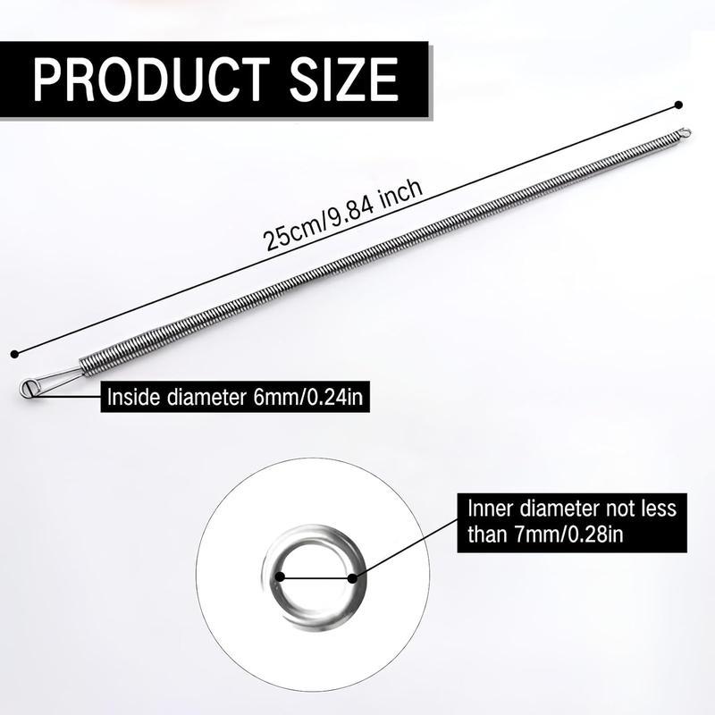 2 PCS Spring Drawstring Needle Threader,DIY Rope Threader Clip,Drawstrings Replacement with Easy Threaders,Drawstring Threader Tool Set,for Drawstring Replacement for Hoodies,Pants