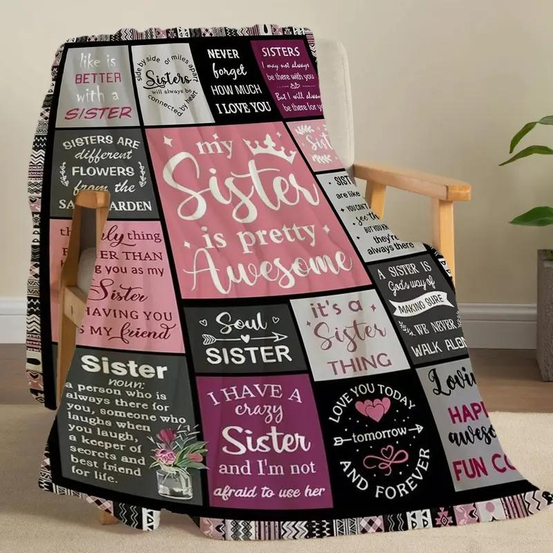 Perfect Sister Keepsake Flannel Blanket — thoughtful birthday gift from sister, bestie gift for girls and ladies, warm surprise for siblings, all-weather comfort, snuggly throw for living room