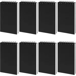 8 Pack Pocket Notebooks, 3x5 Inch Small Lined Spiral Notebooks, Mini College Ruled Memo Pads, Pocket Size Notepads for Students, Teachers, , Writers, , Office, School, Travel, Work, Journaling, Note Taking, Black