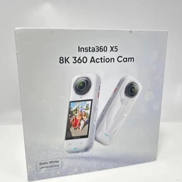 Insta360 X5 8K 360 Action Camera Limited Edit, Satin Whiteion Waterproof