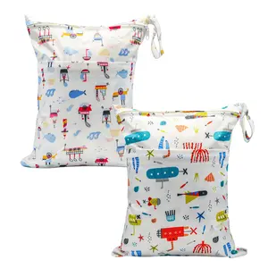 Waterproof Dry & Wet Dual-Purpose Bags with Double Zipper Pockets for Travel Beaches Swimming Pools Yoga Fitness & Smooth Satin-Like Fabric new resealable vacuum zipper pouch