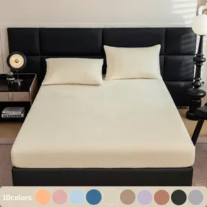 Luxury Plush Fitted Sheet Set 2/3pcs – Ultra Soft, Noiseless & Breathable, Deep Pocket Design with 1 Fitted Sheet + 2 Pillowcases (No Pillows) – Machine Washable Bedding for Bedroom, Dorm, Kids, Pets & Hotels