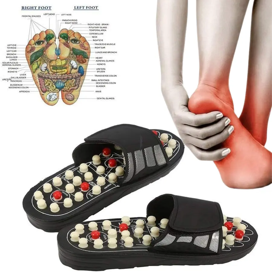 Foot Slippers Acupoint Activating Reflexology Feet Care Acupressure Plantar Fasciitis Slippers