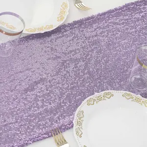 Sequin Table Runner 12"x108" Lavender - Glittering Finish Table Decor