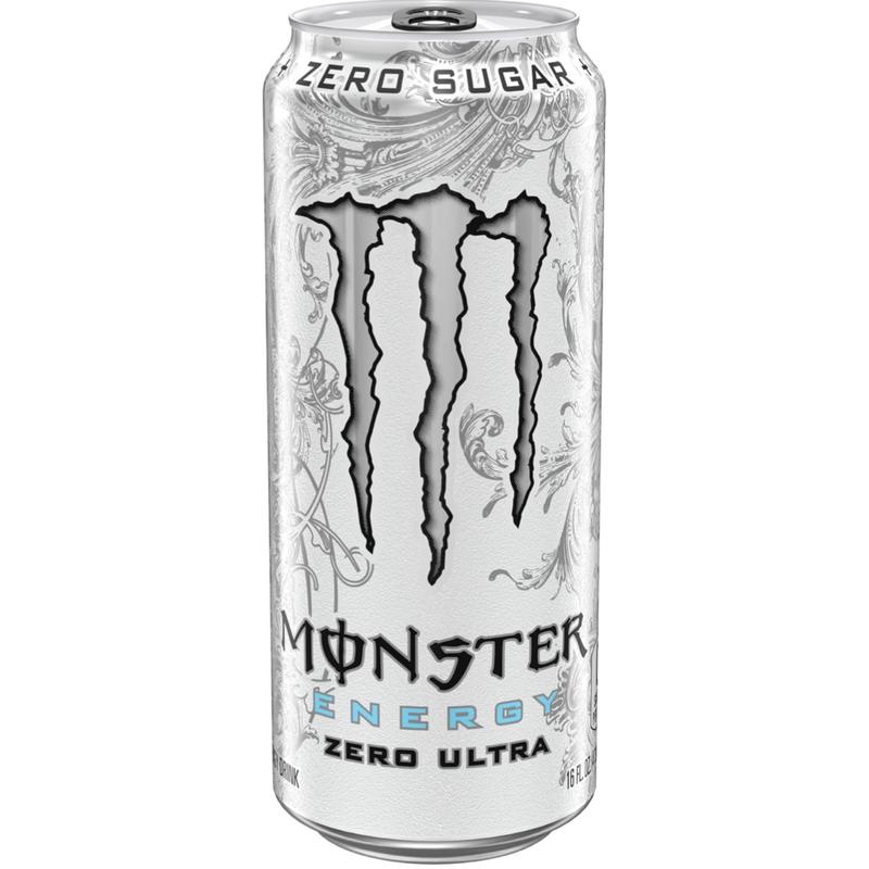 Monster Energy Zero Ultra Sugar Free Energy Drink 16 Ounce Pack of 12 or 24 Cans