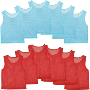 Pinnies Team Practice Vests for Child Youth Teen Adult,Mesh Scrimmage Jersey for Soccer Football Basketball