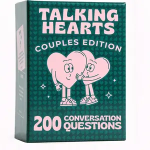 Talking Hearts: Couple Card Game For Date Nights & Travel - 200 Questions-A card game for couples to enhance their relationship
