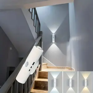 Smart Motion Sensor Night Light, LED Wall Lamp, USB Rechargeable Bedside Lamp, for Bedroom, Hallway, Stairs, Office