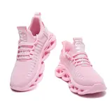 Women's 2026 Spring Pink Mesh Low Top Sneakers - Non-Slip, Breathable, Lightweight Slip-On Cushion Shoes, Sporty Chic Women's Shoes for Walking, Gym, Daily Wear, Sneakers For Women
