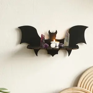 Bat Shaped Wall Mounted Candle Holder, Creative Bat Design Wall Corner Candle Holder, Home Decor for Living Room Bedroom, Ornaments, Decorative