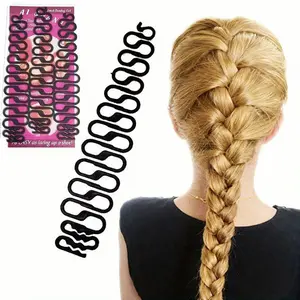 3Pcs Fishbone Braid Hair Tool Set, French Braiding Tool for Easy DIY Hairstyles, Quick Hair Braider Styling Clip for Women Girls
