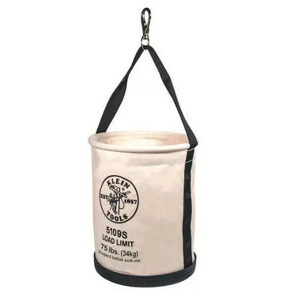 Klein Tools 12-Inch Canvas Bucket, 75-Pounds Load Rate