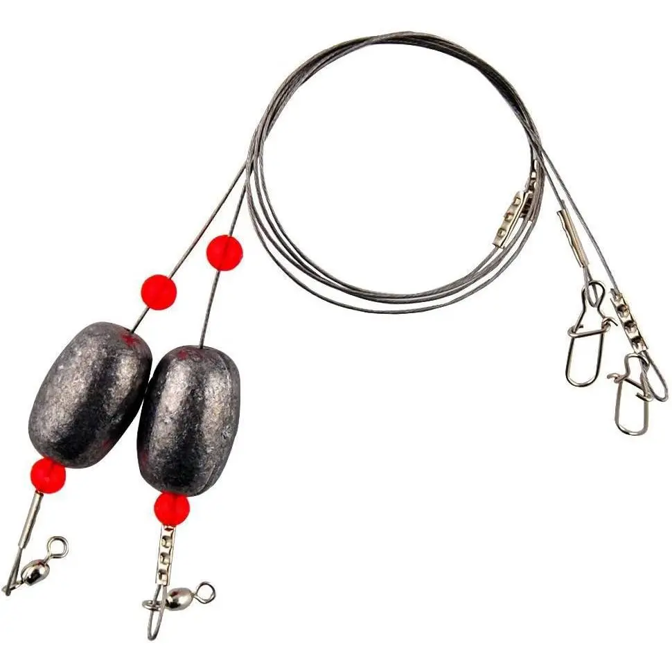 Fishing Weights Egg Sinkers Rigs Carolina Rig Wire Leader with Sinker Weights Bottom Fishing Rigs for Catfish Flounder Grouper Trout Drum Redfish
