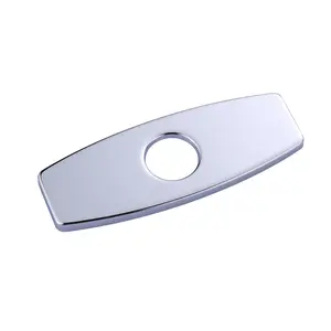 WOWOW Faucet Cover Plate Chrome Bathroom, 6 Inch Stainless Steel Faucet Deck Plate, Anti-Scratch 4" Sink Base Plate for 1 or 3 Hole