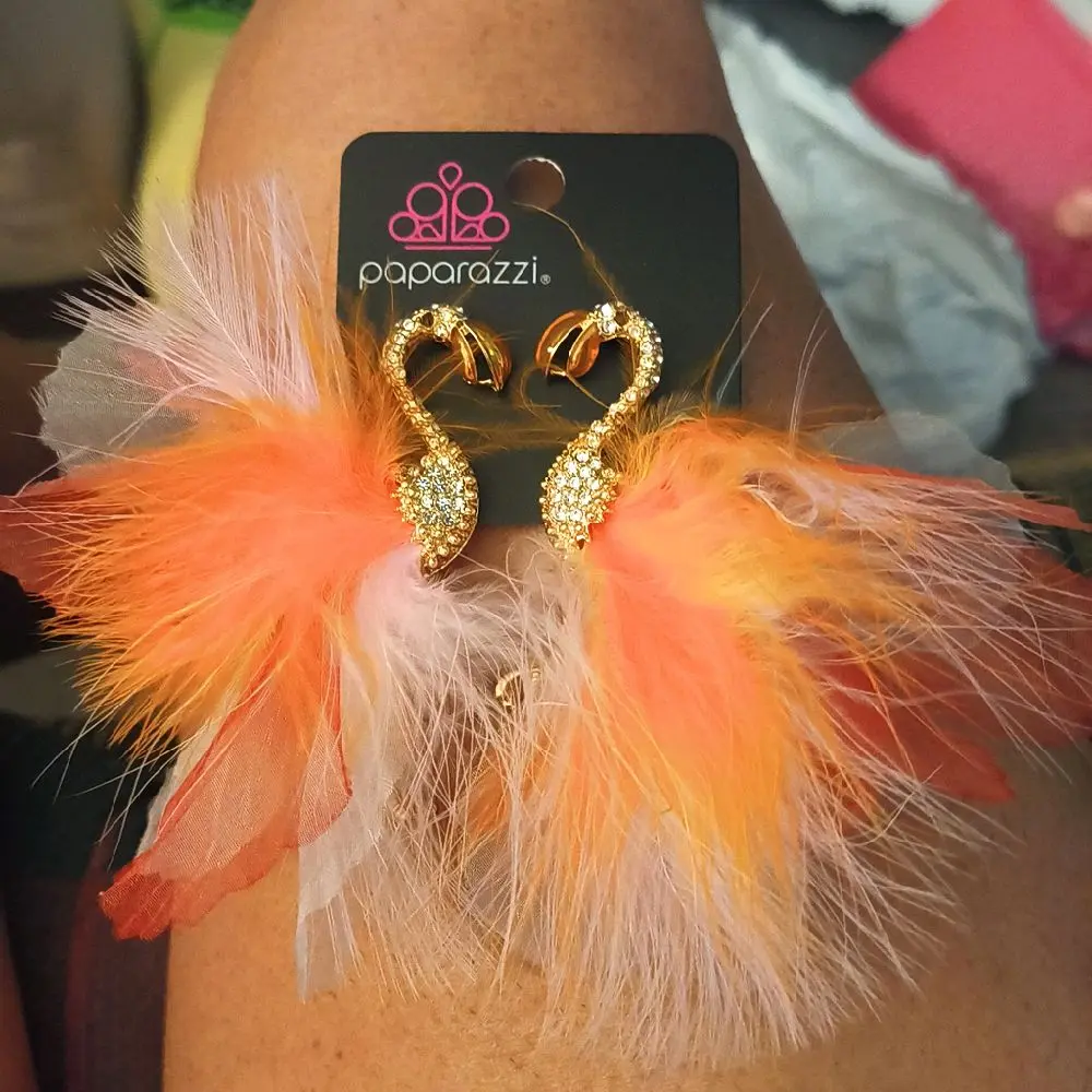 flamingo earrings