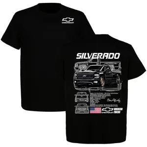 Chevrolet Silverado T-Shirt – Classic Chevy Truck Graphic Tee, American Muscle Pickup Top Menswear Car Enthusiast Gift For Men, Father's Day