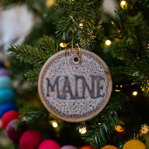 Purple Maine Ornament