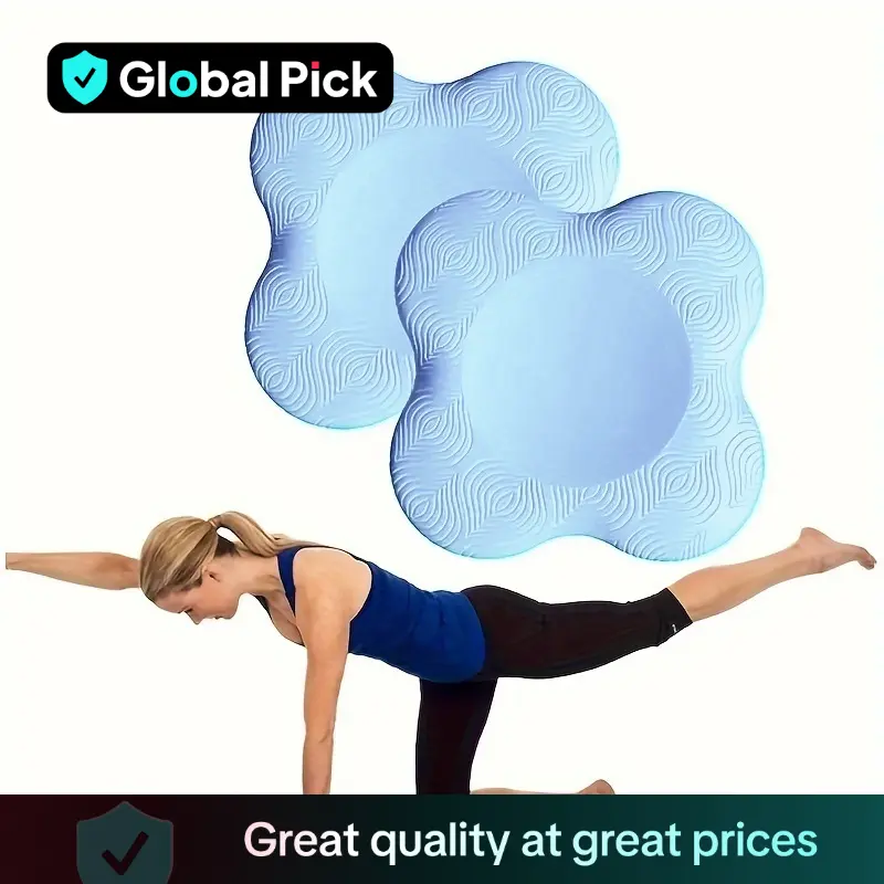 Yoga Knee Pad, 2 Counts/set Non-slip Thickened Yoga Knee Mat, Portable Supportive Mat for Sports & Fitness Training