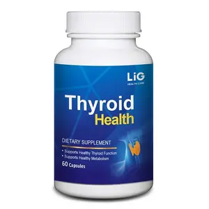 LIG Thyroid Health - Natural Herbal Supplement for Cysts & Nodules Reduction and Hormone Balance - Gluten Free with Honeysuckle Flower, Vitamin B12 and Selenium  for Healthy Adults Edible Fitness