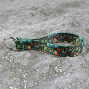 Floral Keychain Wristlet  Bright Stylish Wrist Strap for Keys & Bags