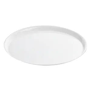 16" White Round Plastic Trays