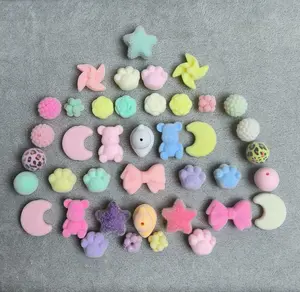 Ltty(8261)gc.P28-Pastel Mix Basic Styles Flocked Beads 5pcs/bag25.99（20bags）47.99（40bags）69.99（60bags）113.99（100bags）180.99（160bags）