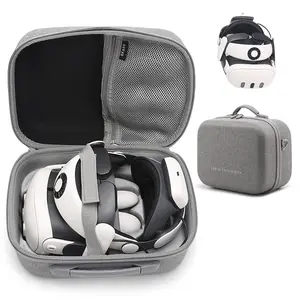 Large Carrying Case for Meta Quest 3/Quest 3S, Hard Travel Case for BOBOVR S3 Pro/Kiwi Design Battery Head Strap and Other Accessories, Storage Case and Soft Lining for Quest 3/3S.