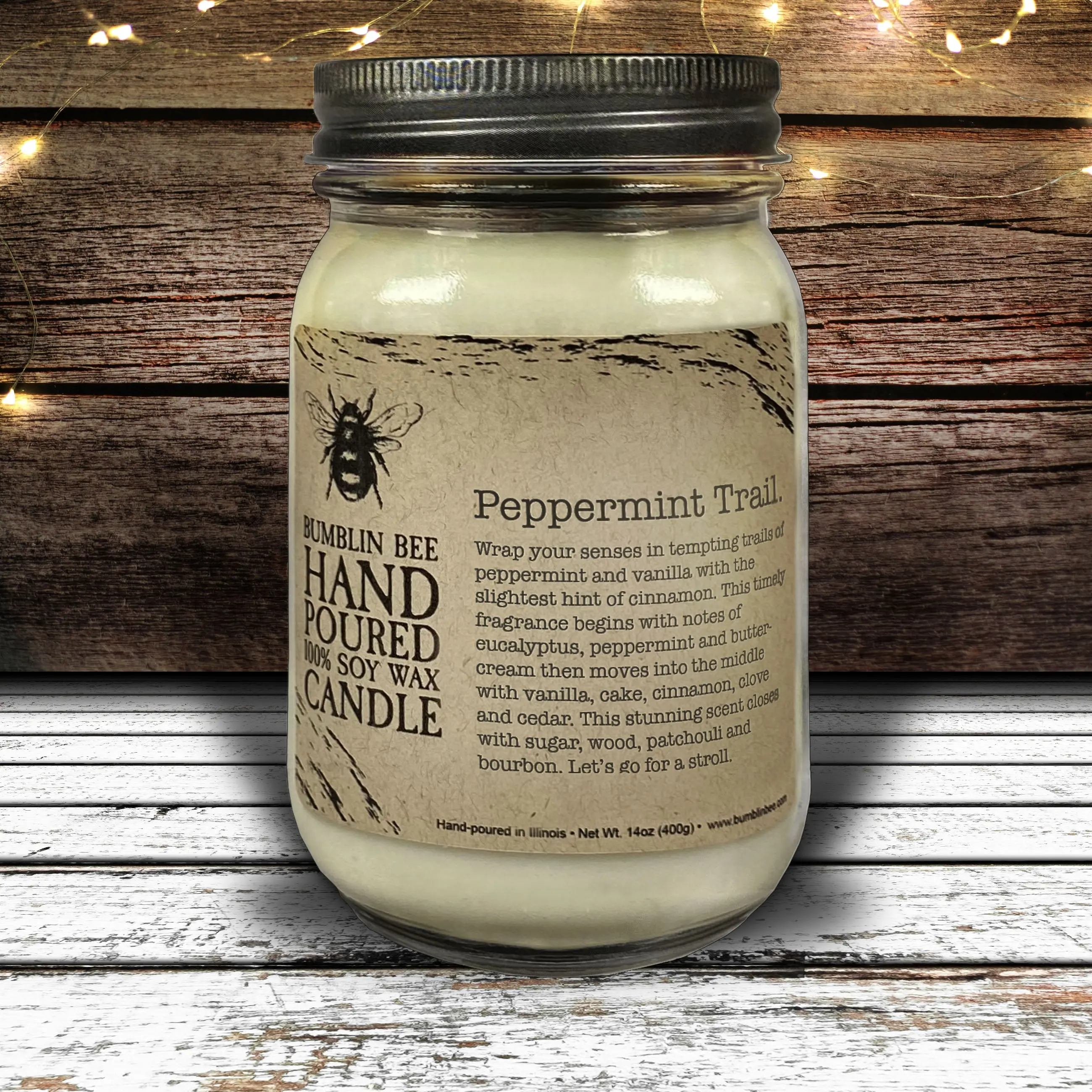 Peppermint Trail Scented Soy Wax Candle