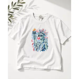 Plus/Reg Short Sleeve "Statue of Liberty Bubble Gum" Graphic Tee