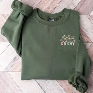 Nanny Sweatshirt, Gift For Nanny Tshirt, Mother's Day Gift For Grandma Gifts, Retro Nanny Shirt, Wildflower Nanny Tee