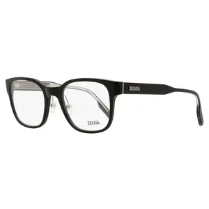 Zegna Square Acetate Eyeglasses EZ5253 001 shiny black 53mm