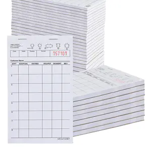 Stock Your Home White Guest Check Pads (10 Count) - 1 Part Guest Check Pads - Server Notepads and Waitress Order Pads - Check Pads for Diners, Restaurants, Food Trucks, Takeout and Delivery Services