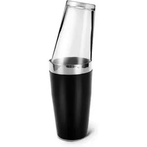 Boston  Shaker, 16 fl oz Glass and 26 fl oz Stainless Steel with Rubber Sleeve
