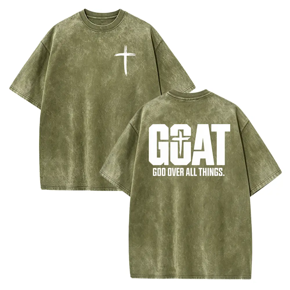 Goat God Over All Things Tshirt, Christian Hoodie, Religious Season Tee, Christian Tee, Bible Verse Tee, Faith T-Shirt, GOAT Jesus Shirt