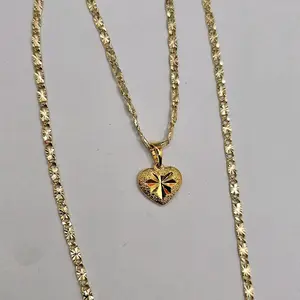 heart necklace small zise 18"inches regular Gold-plated