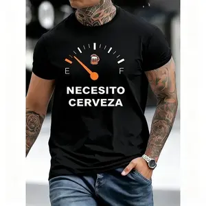 Necesito Cerveza Graphic T-Shirt For Men Funny Beer Lover Humor Casual Summer Wear