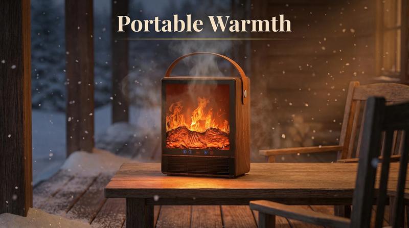 【Deal】[3s quick heating] - Portable Mini Space Heater, Electric Heater for Home with Thermostat, 1-12H Timer, Eco Mode and Fan Mode, 1500W PTC Ceramic Fast Safety Energy Efficient Heater for Office Bedroom