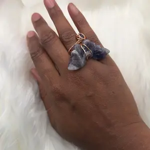 Amethyst adjustable ring