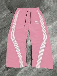 Men's Camo / Striped Print Drawstring Waist Sweatpants, Regular Fit Casual Pocket Straight Leg Trousers for Fall & Winter, Men's Bottoms for Daily Wear, Casual Street Sweatpants