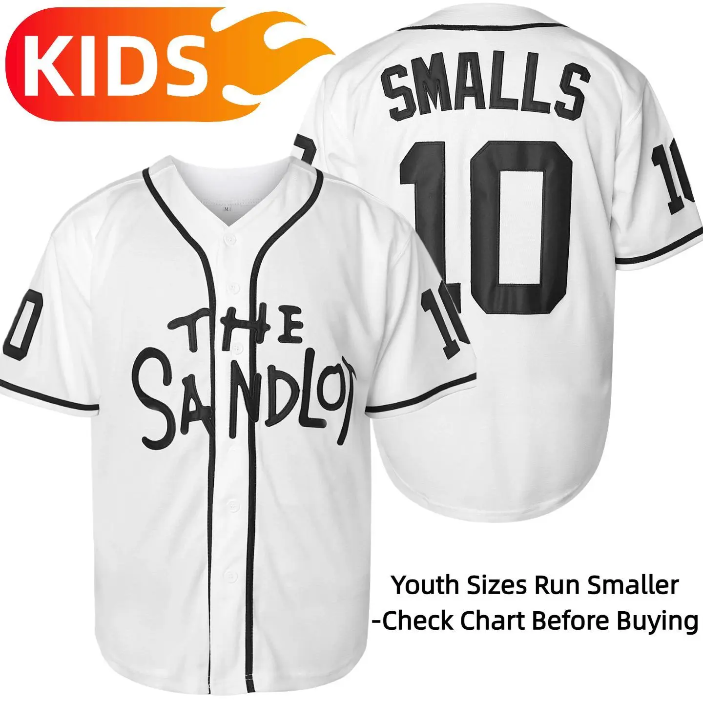 Kids Sandlot/Bad News Bears Tanner Boyle Movie 1976 Chico's Bail Bonds Baseball Jersey Loose Fit Breathable Fabric Short Sleeve Sports Top for Active Kids Christmas gifts