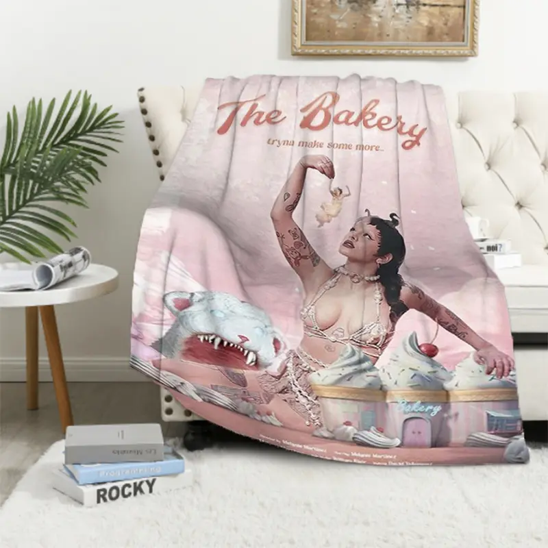Melanie Martinez Singer Crybaby Music Album Throw Microfiber Blanket Fluffy Bed Blankets & Throws King Lid Knee Sofa Bedding Nap