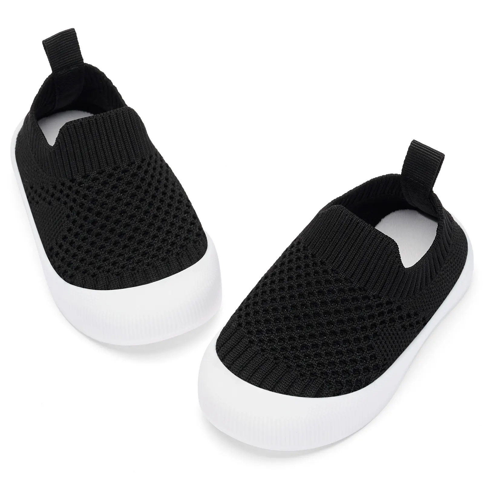 Baby Shoes Toddler Shoes Boys Girls Infant Sock Shoes Lightweight Breathable Walking Baby Shoes 6-36 Months Black,12-18 Months