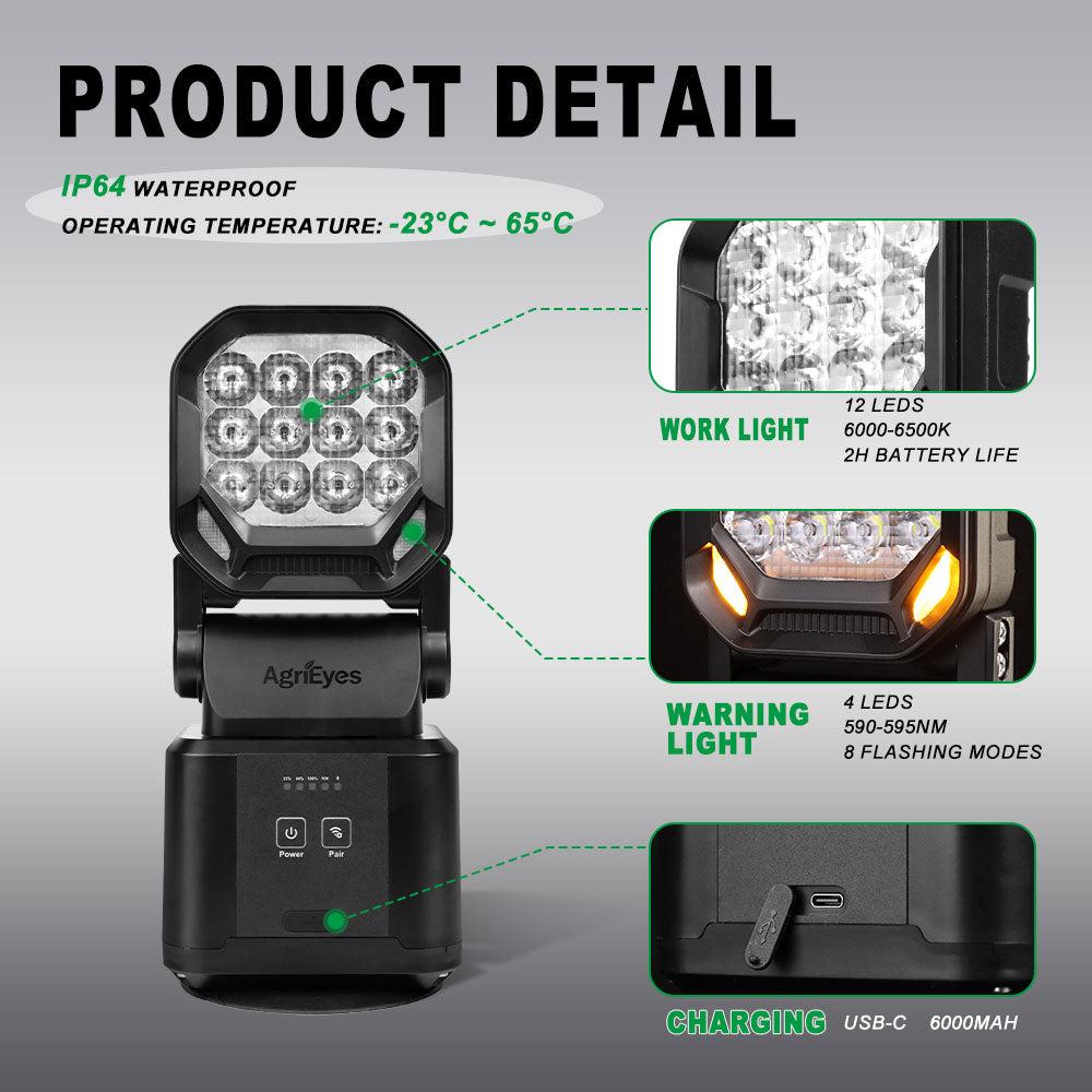 360 degree remote control work light