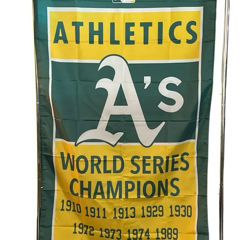 Baseball flags with side grommets 5ft by 3ft