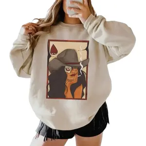 Cowgirls In the Cards Sweatshirt, western clothing, western tops, western cowgirl stuff, punchy western wear, western outfits for women