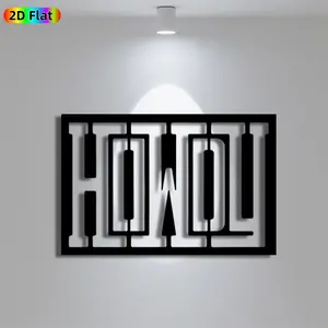 1pc Minimalist Howdy Metal Wall Art, Minimalist Howdy Statue Mural, Iron Craft, Perfect for Living Room, Office, Patio Decor, Silhouette Wall Decor, Intricate Craftsmanship, Christmas Decor, Ideal Gift for Trend Seekers