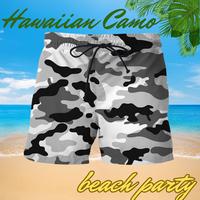 Men’s Gray Camo Swim Shorts