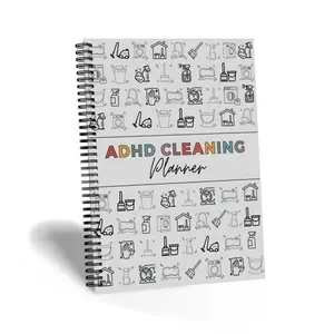 Cleaning plan specially designed for ADHD: an intelligent weekly planning and inventory system, specially customized for neuroheterogeneous individuals | Compact organizer with visual task map and incentive tools.