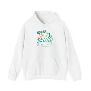 No Cap Just No Delulu CAPRICORN Hoodie | Zodiac Text Graphic Hooded Sweatshirt