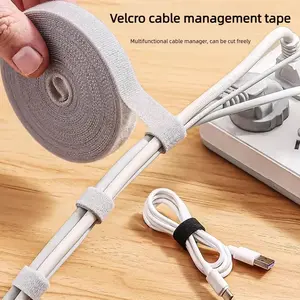 Magic Tape 12mm x 5m Hook and Loop Fastener Nylon Self-Adhesive Cable Organizer Back-to-Back Magic Tape Plant Tie for Indoor Outdoor Use